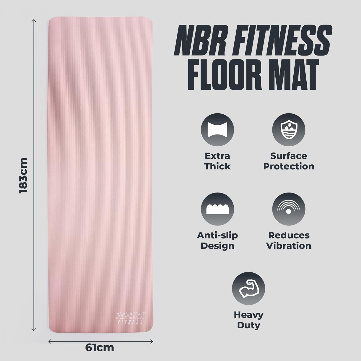 15mm Extra Thick NBR Yoga Mat  - Pilates Yoga Or ulasan dan harga