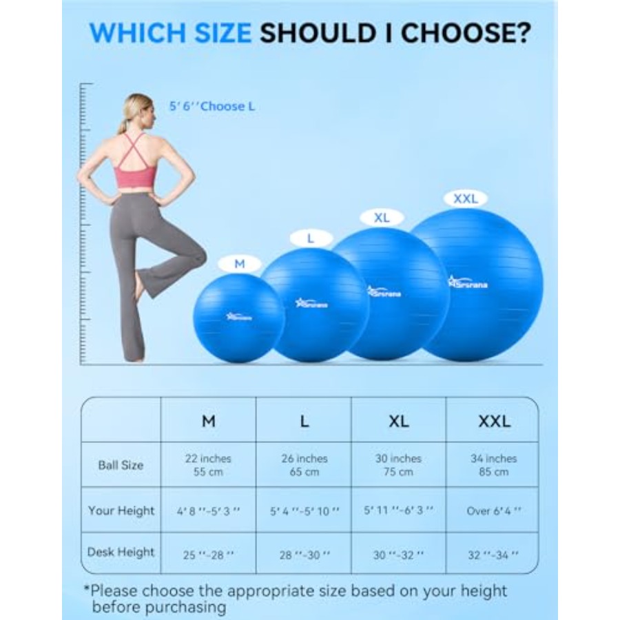 Exercise Ball - Anti-Burst Yog - Pilates Yoga Pregnancy ulasan dan harga