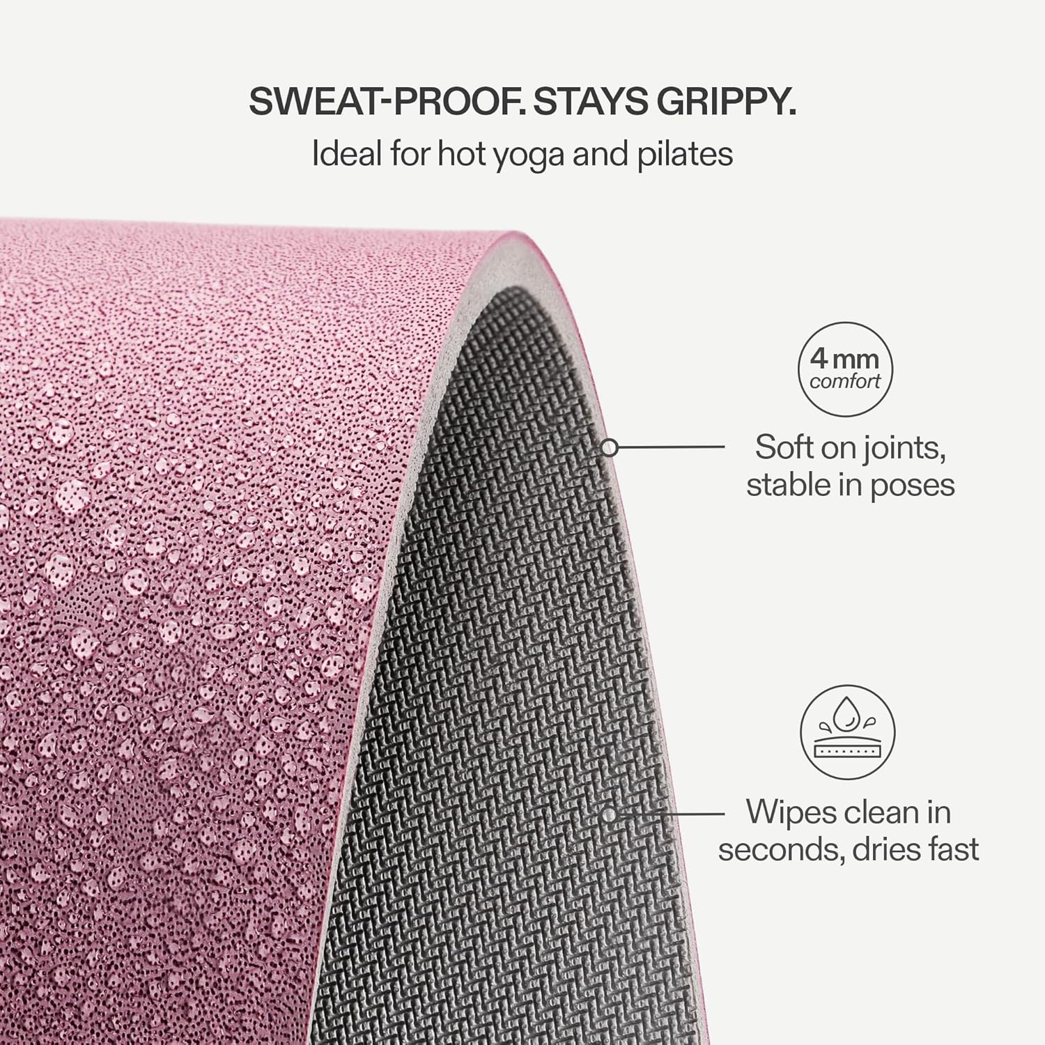 Non-Slip Yoga Mat, Sweat-Activ - Pilates Yoga Joint ulasan dan harga