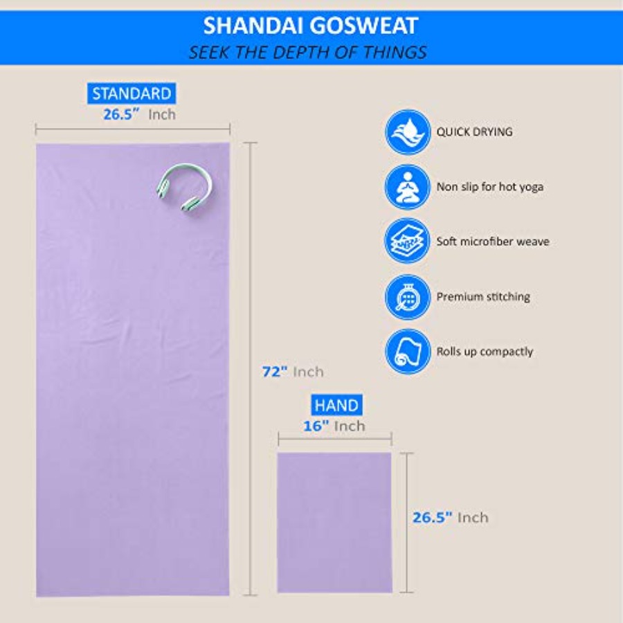 GoSweat Non-Slip Hot Yoga Towe - Pilates Yoga Hot ulasan dan harga