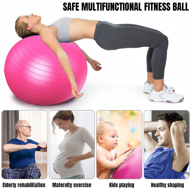 45-95CM Anti-Burst Yoga Ball T - Pilates Yoga Pregnancy ulasan dan harga