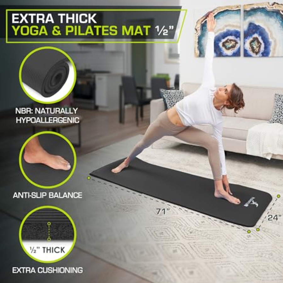 Extra Thick Yoga and Pilates M - Pilates Yoga Or ulasan dan harga