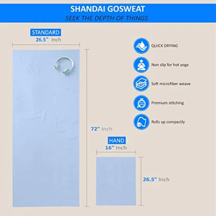 GoSweat Non-Slip Hot Yoga Towe - Pilates Yoga Hot ulasan dan harga