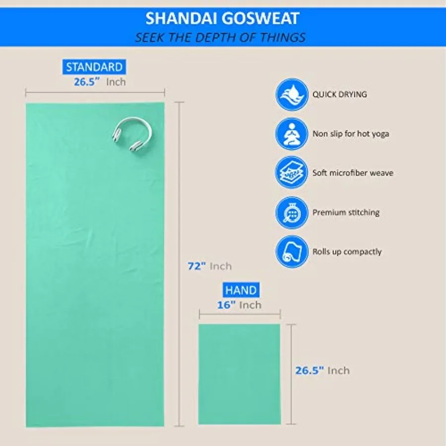 GoSweat Non-Slip Hot Yoga Towe - Pilates Yoga Hot ulasan dan harga